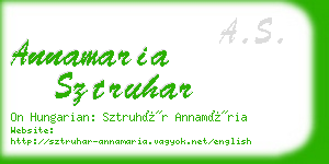 annamaria sztruhar business card